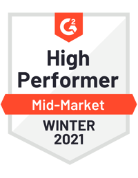 G2 High Performer - Mid Market G2 High Performer - Mid Market - Winter 2021